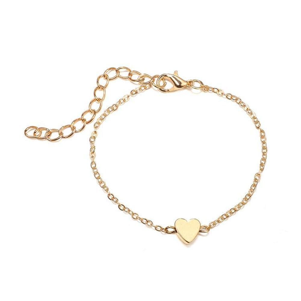 Pulseira Dourada 5 Peças Delicada P6855