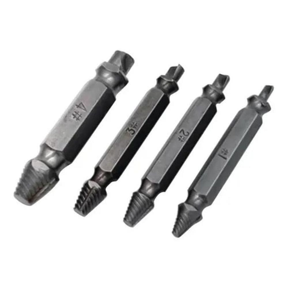 Extrator De Parafuso Quebrado 1234 Aço Hss 4341 Titânio