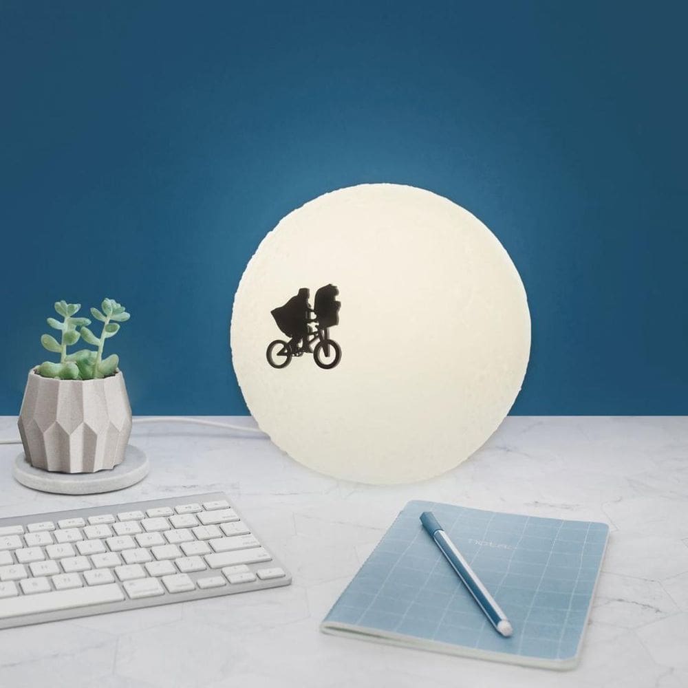 Luminária Abajur De Mesa 3D Lua Et Filme Led Enfeite Grande