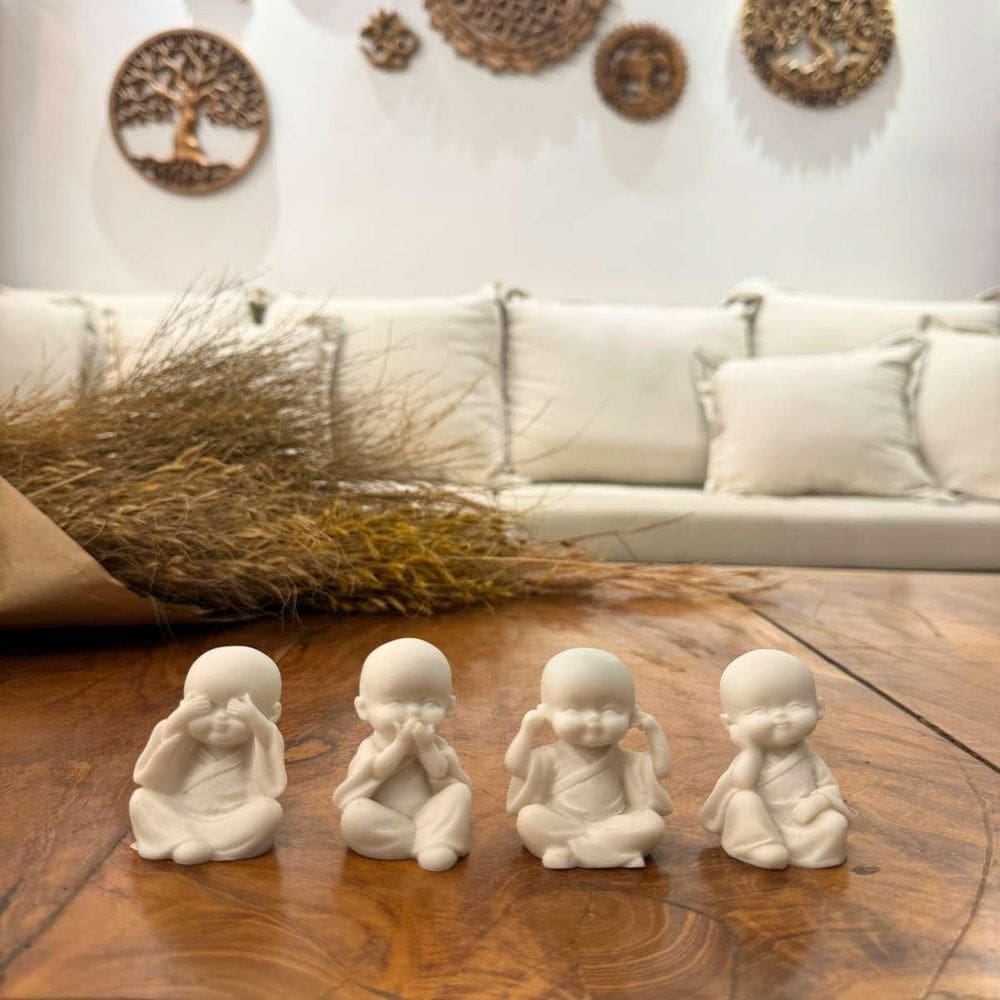 Quarteto Mini Monges Pó De Mármore