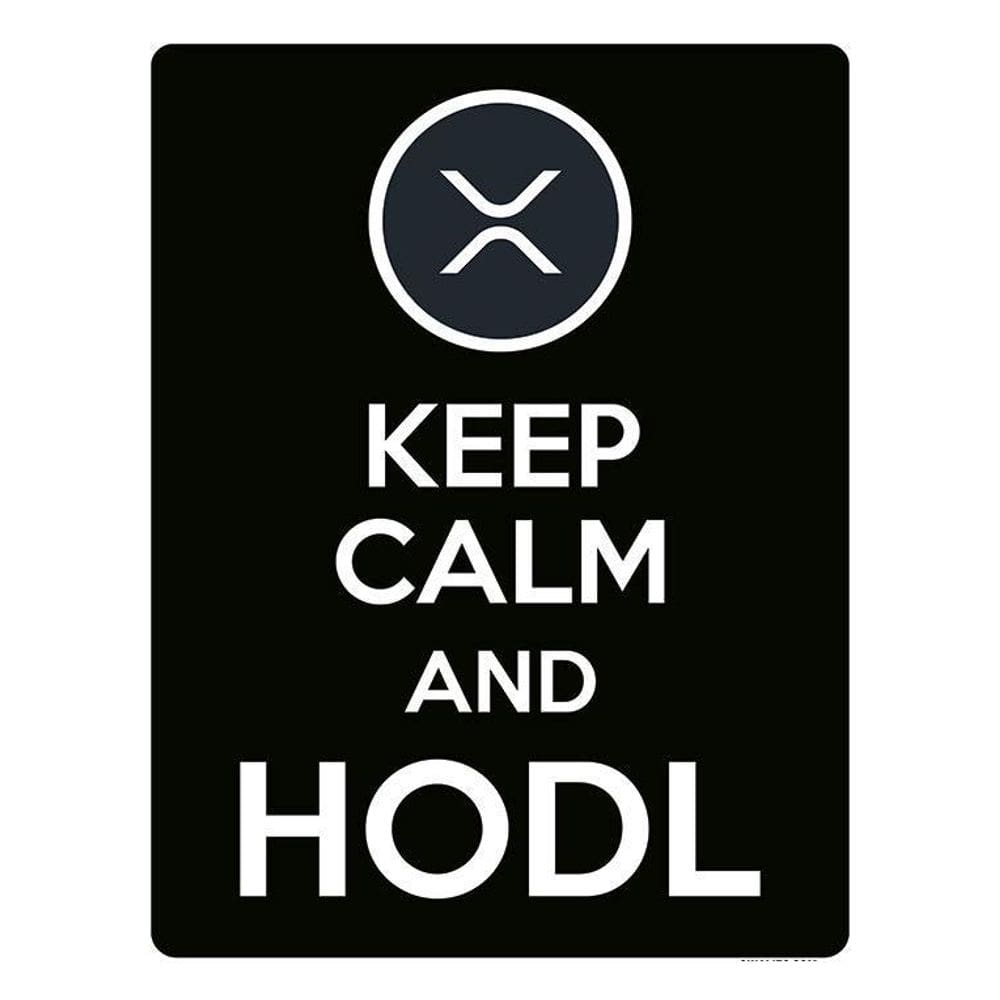 Placa Decoraçao - Keep Calm Hodl Hold Ripple Xrp 36X46