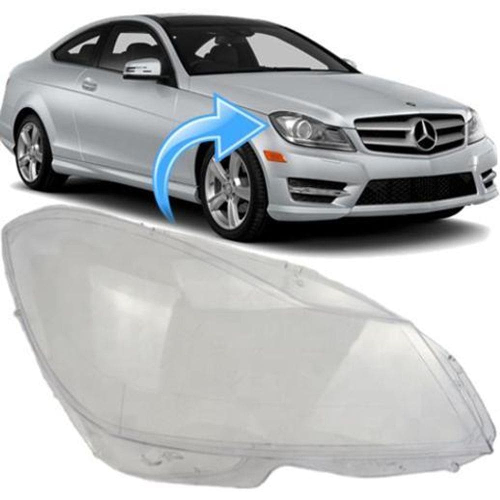 Lente Farol Mercedes C180 C200 C250 C300 2011 À 2014 Direito