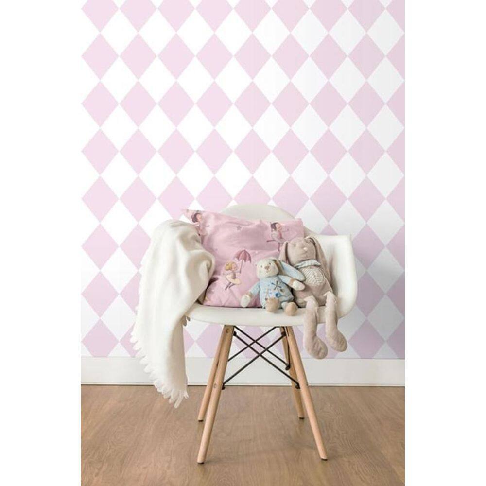 Papel Parede Treboli Losangos Rosas 5862 - Rolo: 10M X 0,53M