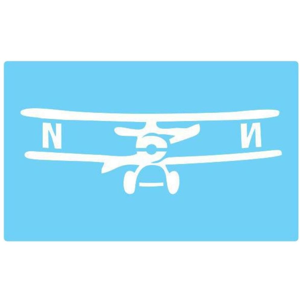 Stencil De Parede Tamako Avião - 55 X 90Cm - Ref 389