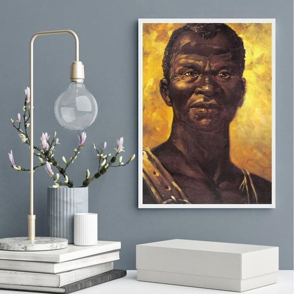 Quadro Decorativo Zumbi Dos Palmares 24X18Cm