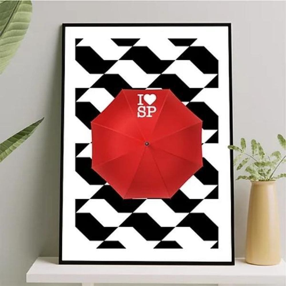 Quadro I Love Sp 33X24Cm - Com Vidro