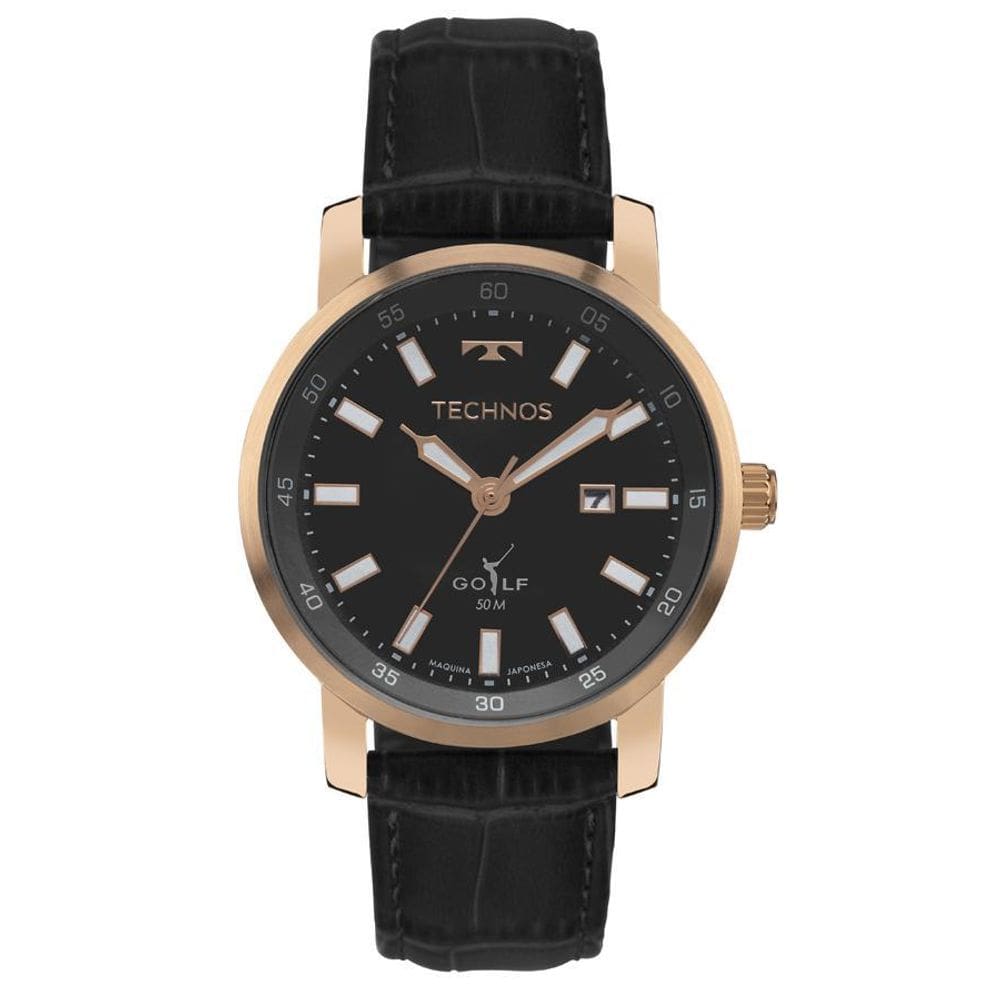 Relógio Technos 2115Txx/0P 2115Txx 0P Aço Inox Couro 2115