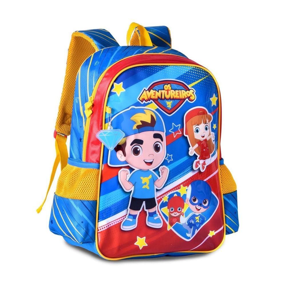 Mochila Escolar Costas Infantil Os Aventureiros Luccas E Gi