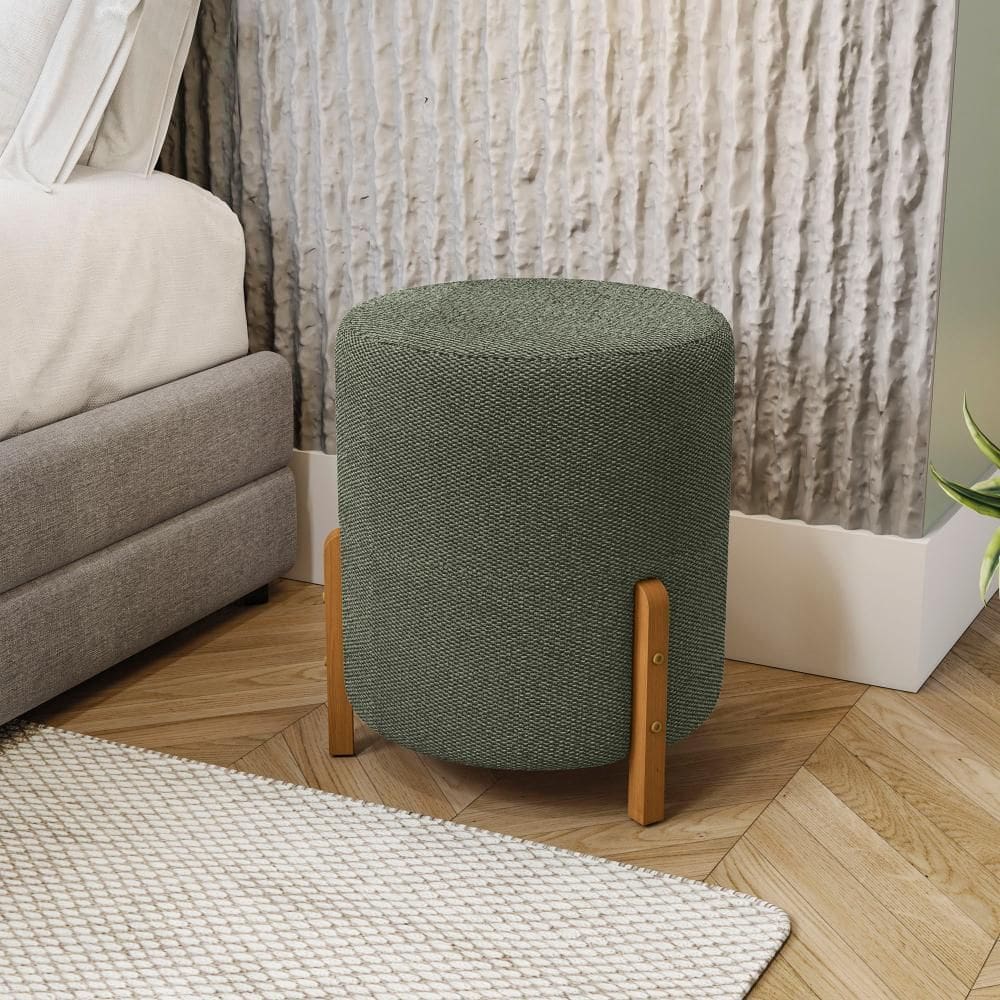 Puff Ravi Kappesberg Suede Mescla Verde