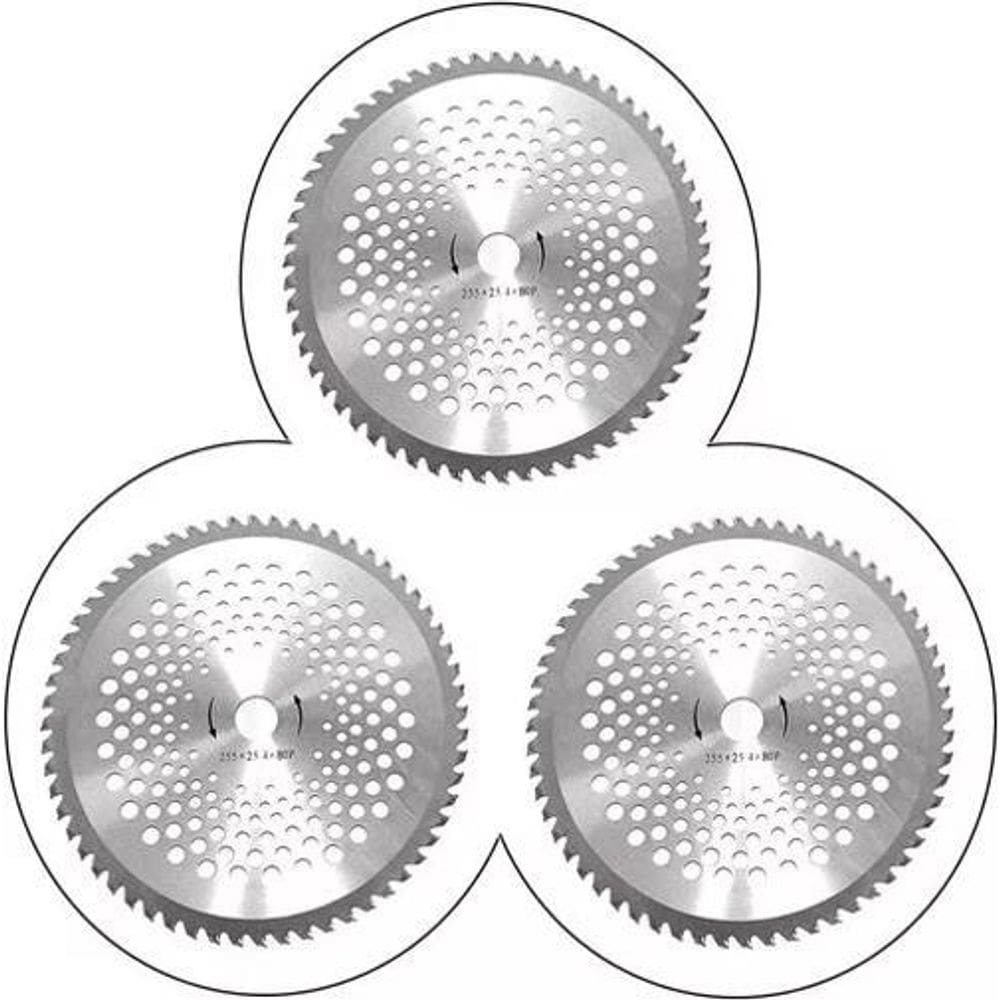 3 Unidades Disco Lâmina 80 Dentes De Wídea Para Roçadeiras