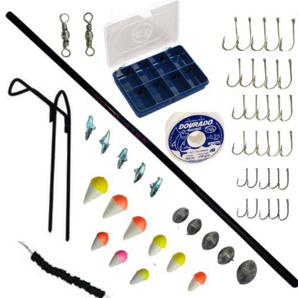 Kit De Pesca Vara Telescópica Com Estojo E Acessórios -Hi