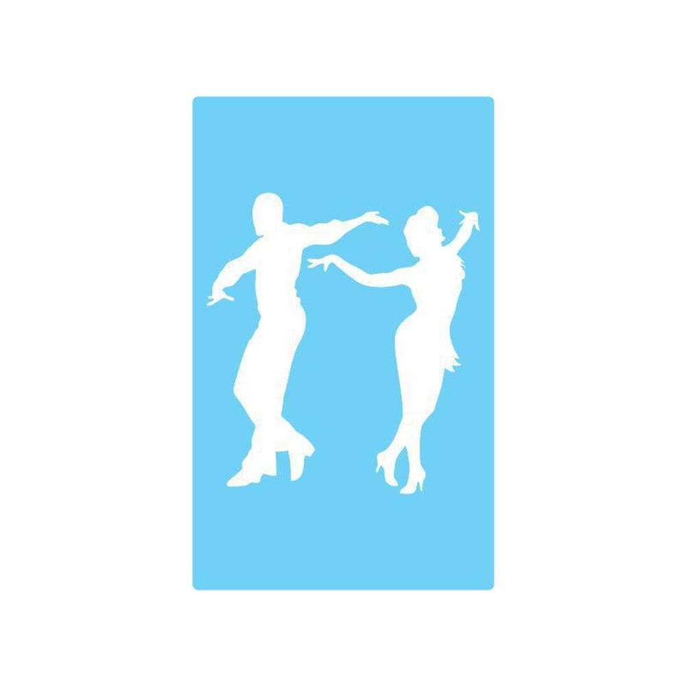 Stencil De Parede Tamako Casal Dança - 55 X 90Cm - Ref 528