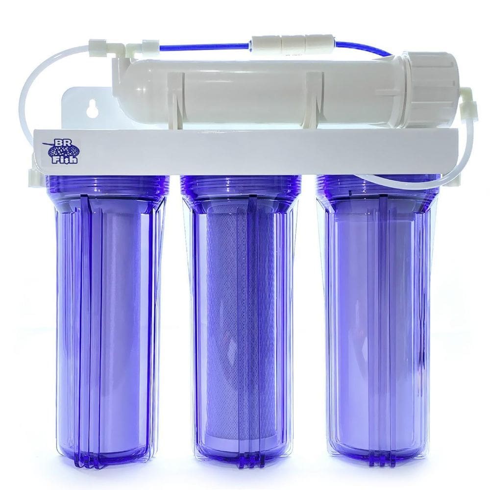 Filtro Osmose Reversa E Deionizador 50Gpd Transparente Azul