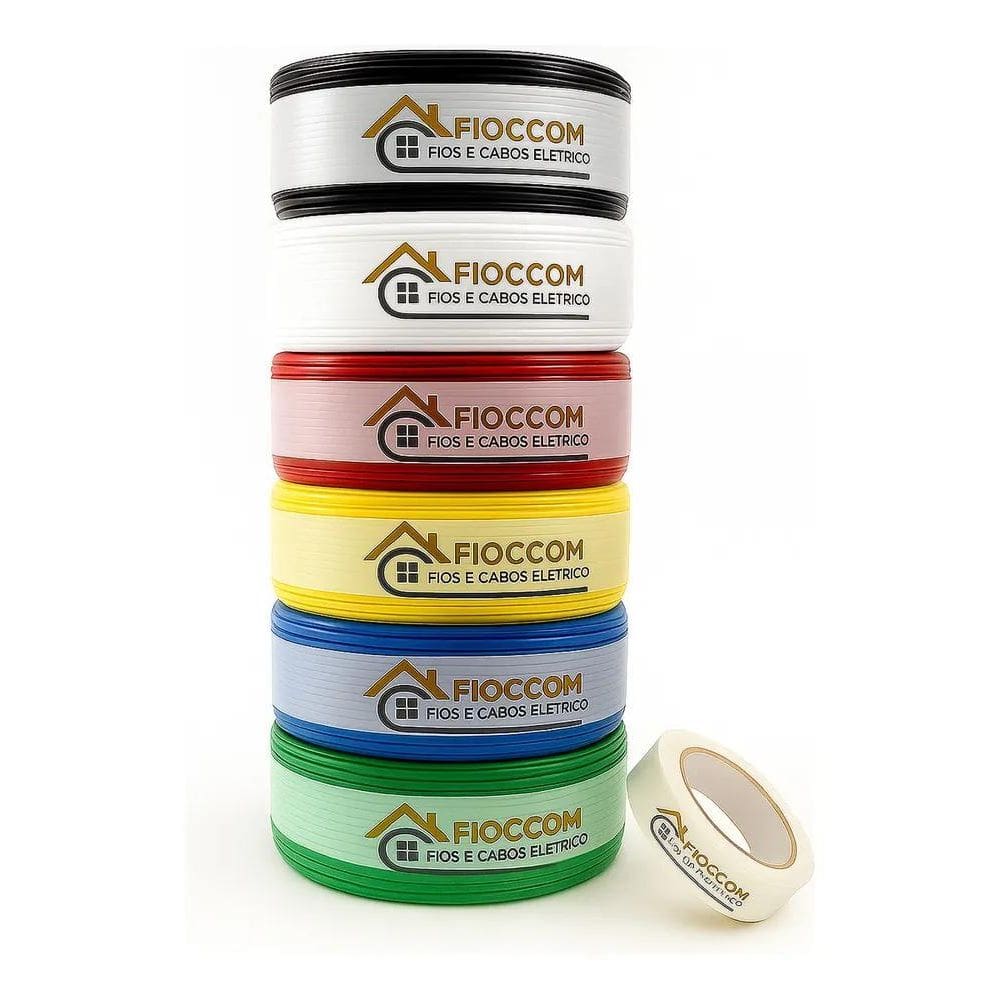 Fio Azul 2,5Mm Cabo Flexível Rolo Com 100 Metros Elétrico 75