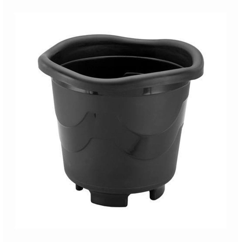 Vaso Redondo Preto Pequeno 2L 17X18,5Cm De De Plastico