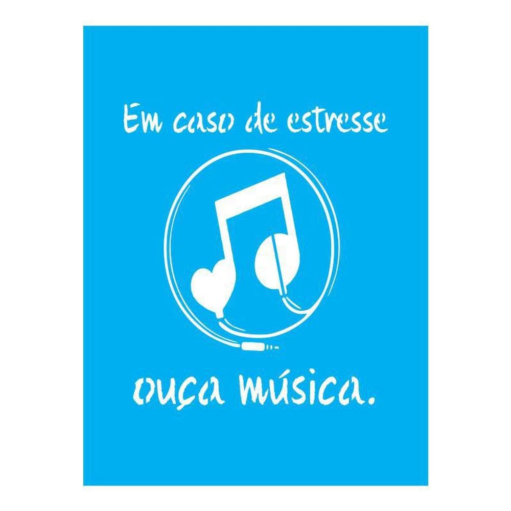 Stencil Tamako Ouça Música - 15X20Cm - Ref A2393