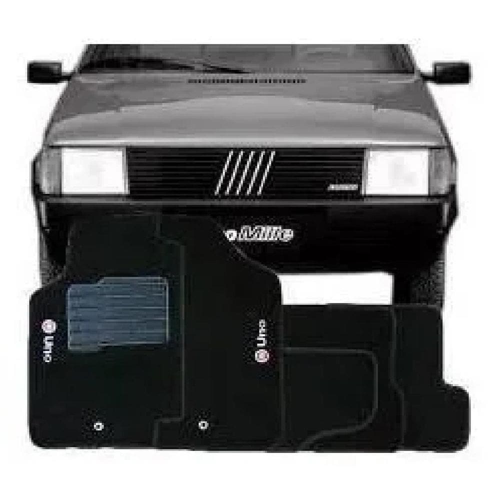 Jogo Tapete Automotivo Fiat Uno Carpete Linha Luxo 4 Peças
