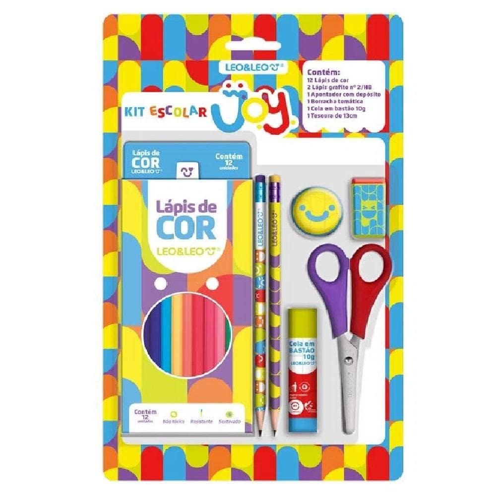 Kit Lapis De Cor 12 Cores Joy Leonora