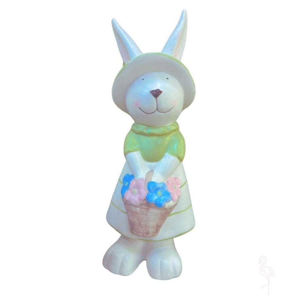 Coelho Da Páscoa Jardineiro Resina N67253 27X7X7Cm