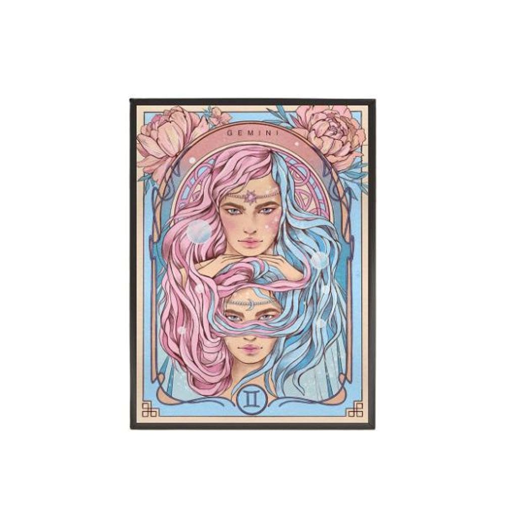 Quadro Decorativo Vintage Signo Gêmeos 34X23Cm