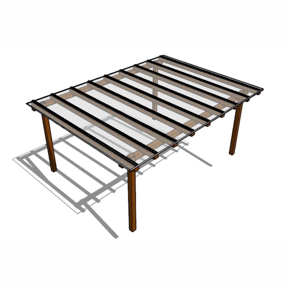 Kit Policarbonato Compacto Cristal 3mm 6,00m X 3,00m - Perfis Naturais Cristal: 88% De Transmissão De Luz