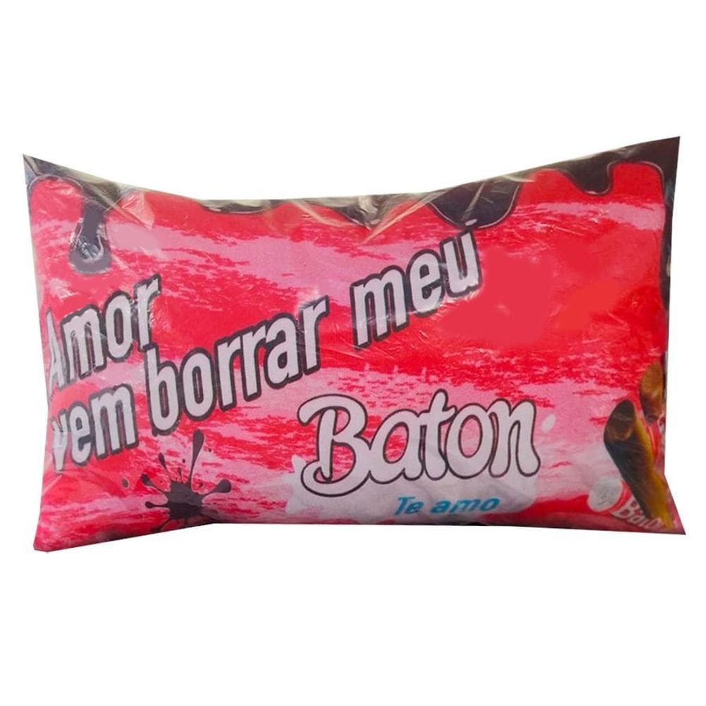 Almofada Amor Vem Borrar Meu Baton 38cm x 26cm