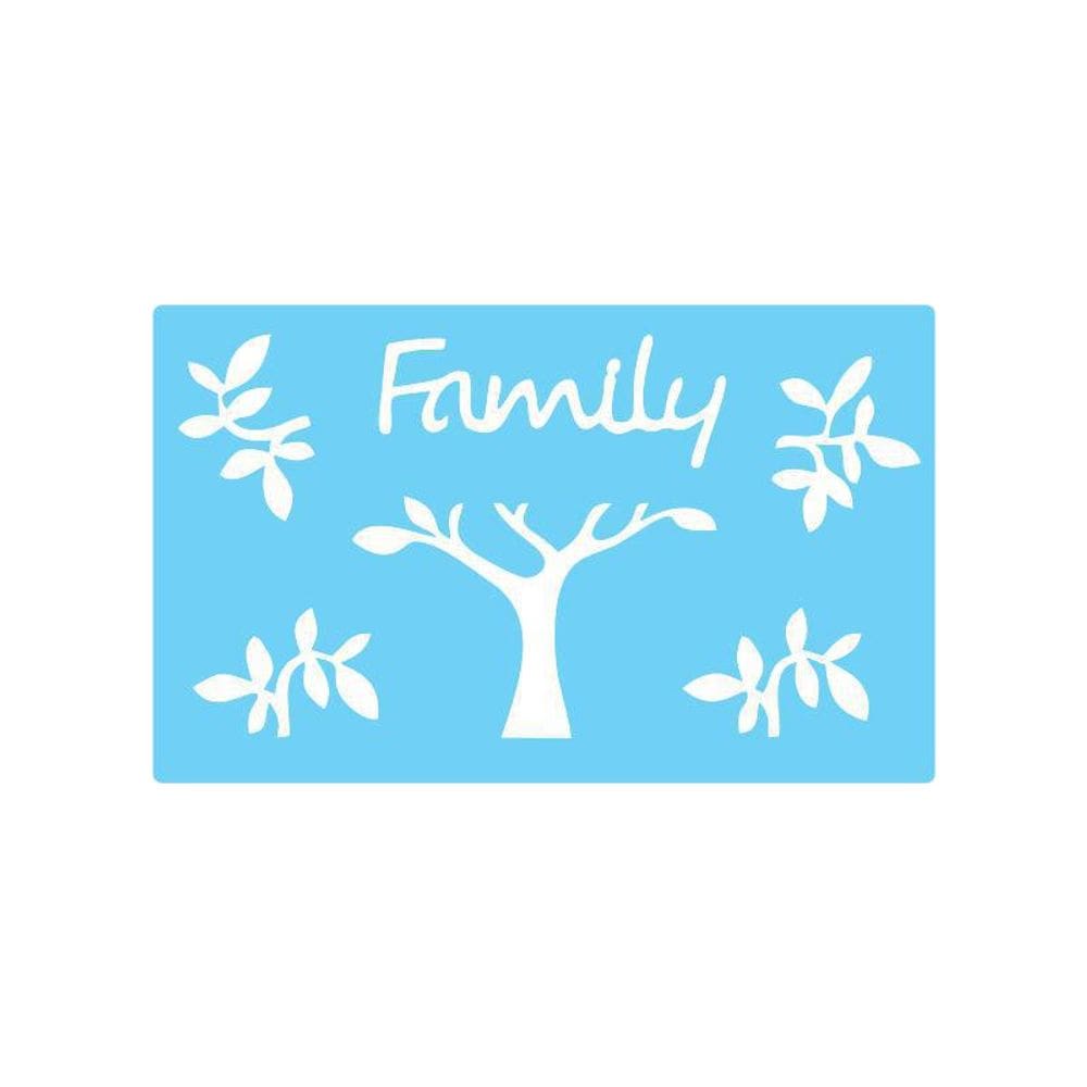 Stencil De Parede Tamako Family - 55 X 90Cm - Ref 446