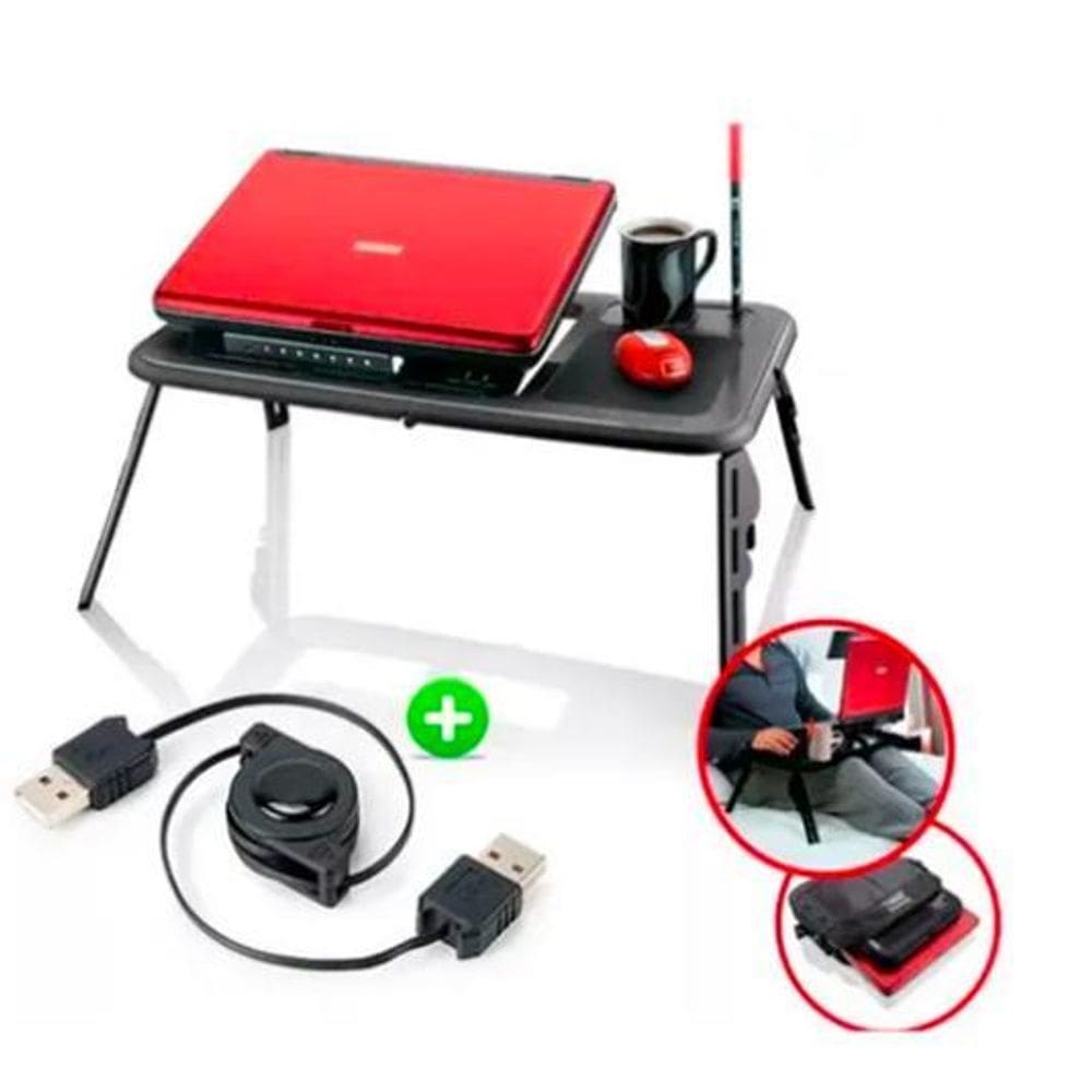 Mesa Regulável Notebook Ergonômica Mouse Pad Cooler