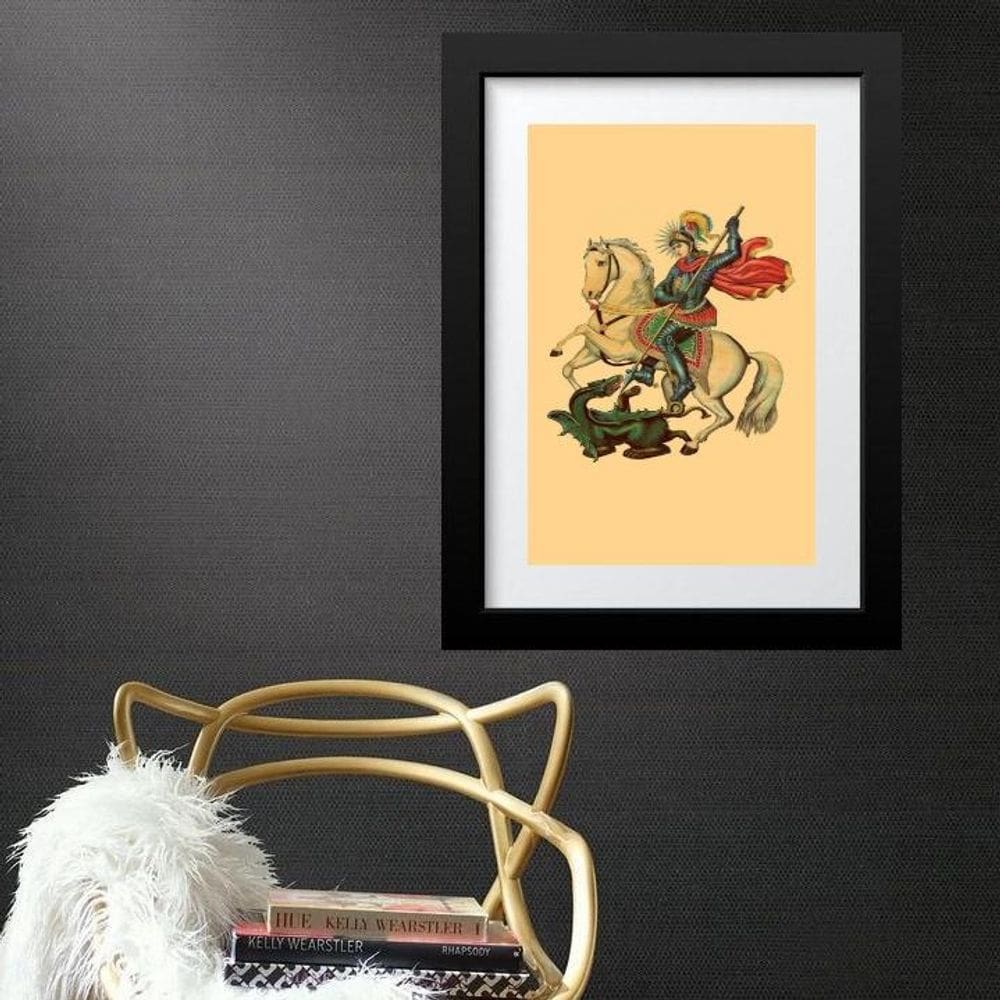 Quadro Sacro Santo São Jorge - 60X48Cm