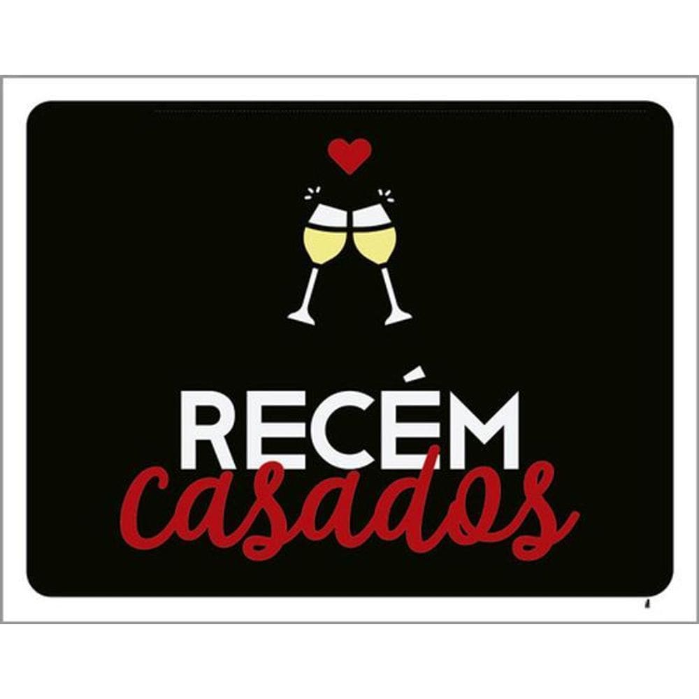 Kit 5 Placas Recem Casados 36X46