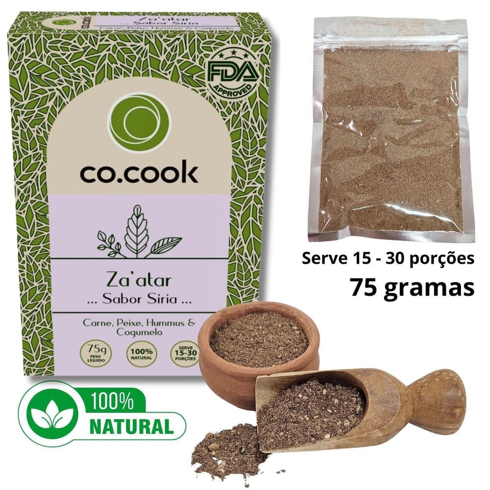 Cocook Masala Especiaria 100% Natural Tempero Zaátar Sabor