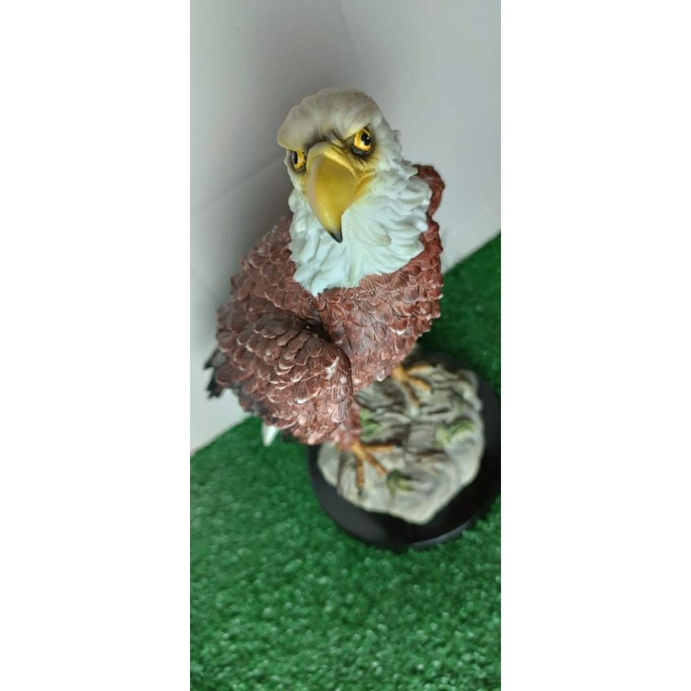 Enfeite Animal Aguia De Resina Grande Decorativo 30Cm