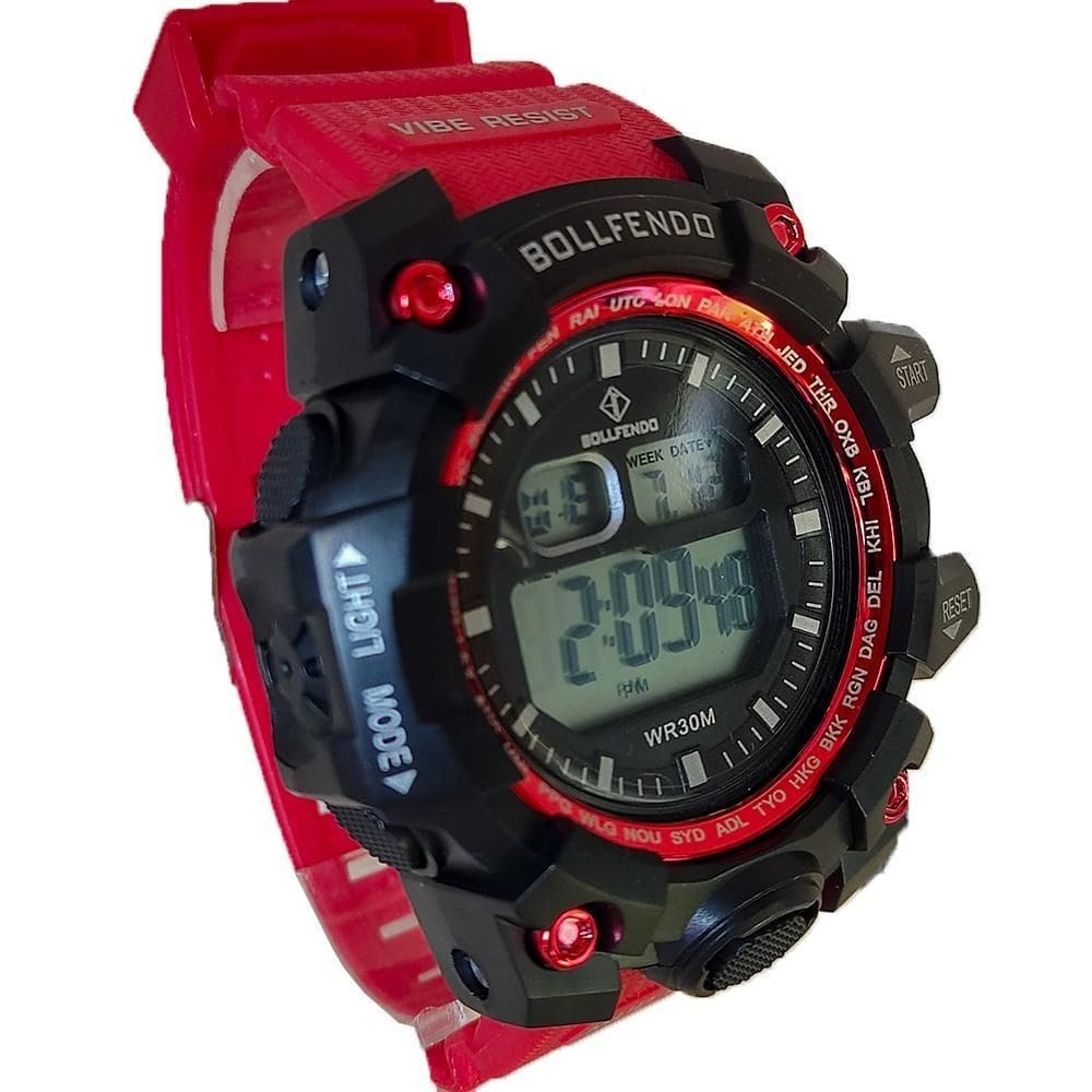 Relógio Masculino Digital Exclusivo Vermelho Jovens Tiktok