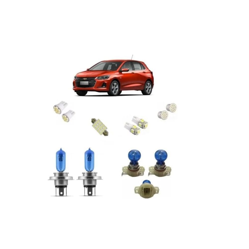Kit Lâmpadas Onix Plus Ltz Lt 2020 2021 Super Brancas H4 H16