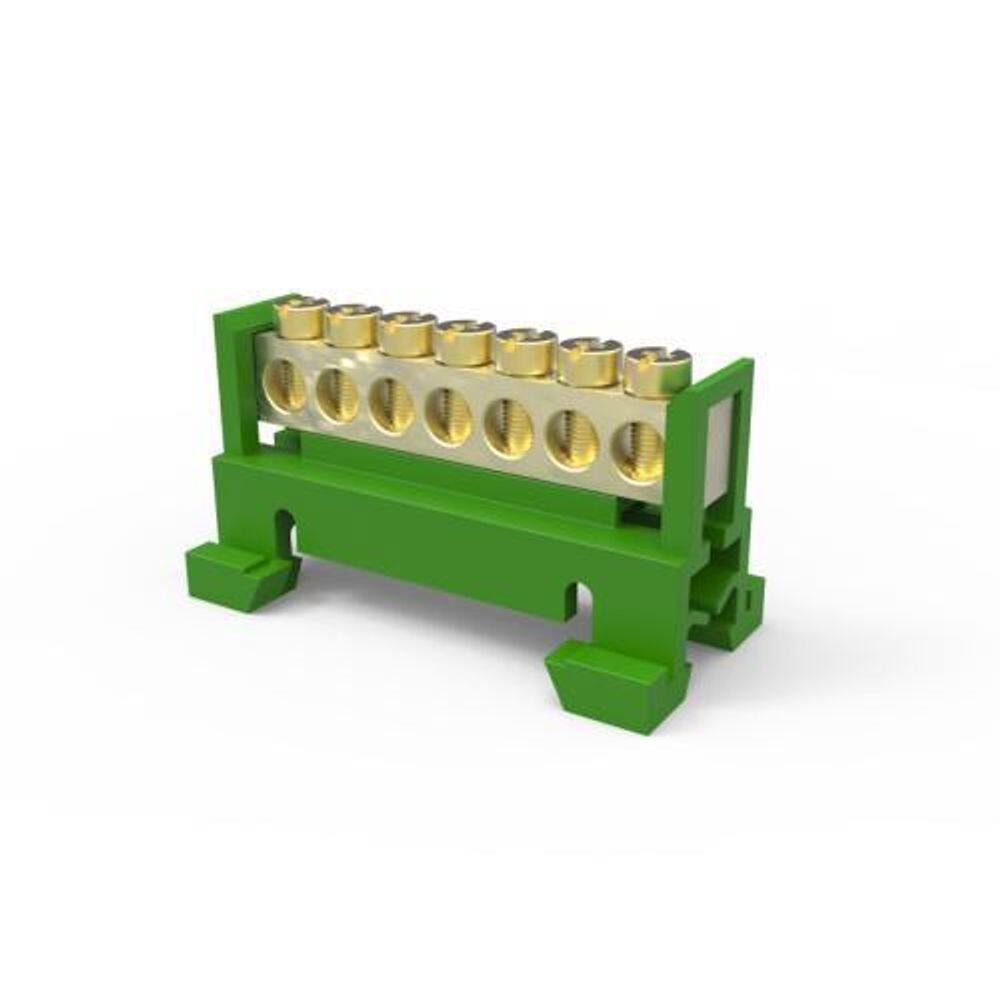 Barramento/Borneira Suporte 7 Furos Trilho Din Enerbras Ve