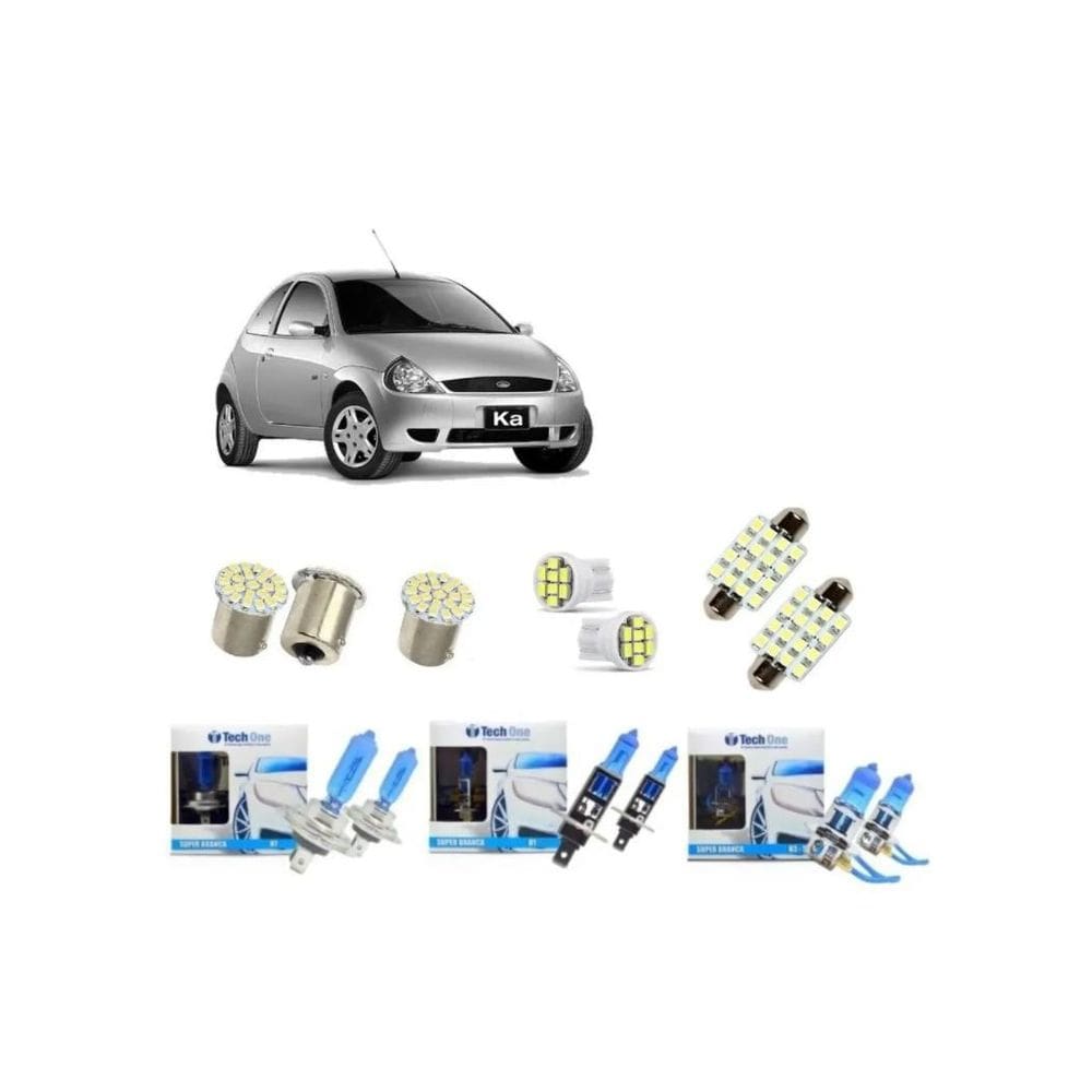 Kit Lâmpada Super Branca Ford Ka 97 98 99 00 A 07 Tipo Xenon