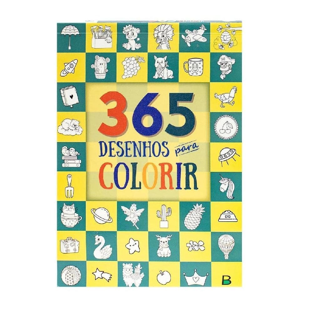 Livro 365 Desenhos Infantil Diversos Para Colorir-1 Unidade