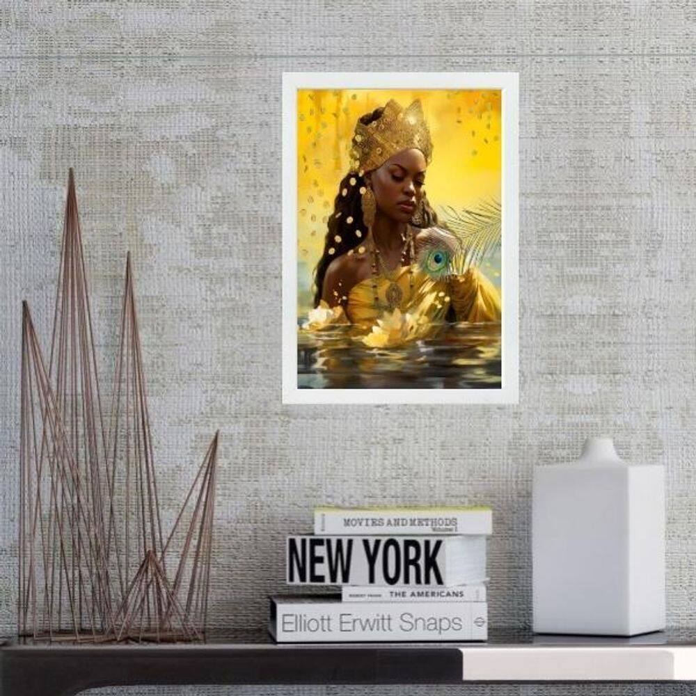 Quadro Orixá Oxum - Moedas De Ouro 33X24Cm