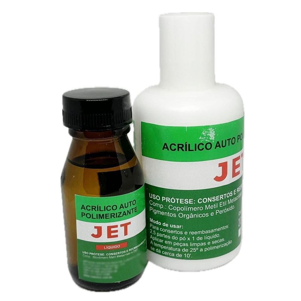 Kit Resina Acrílica Pó Incolor 78G + Líquido 30Ml Jet