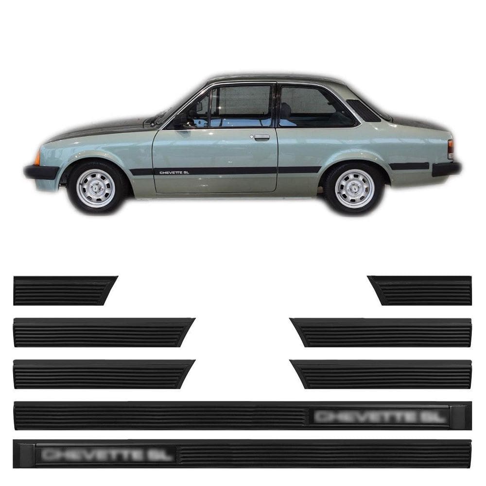 Friso Lateral Gm Chevette Sl Sedan 1983 A 1986 Preto 1059A