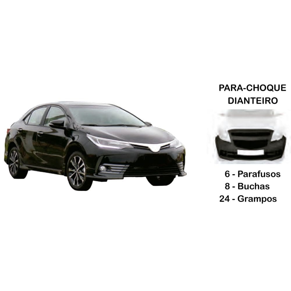 Kit Presilha Parachoque Dianteiro Corolla Xrs 2017 A 2019