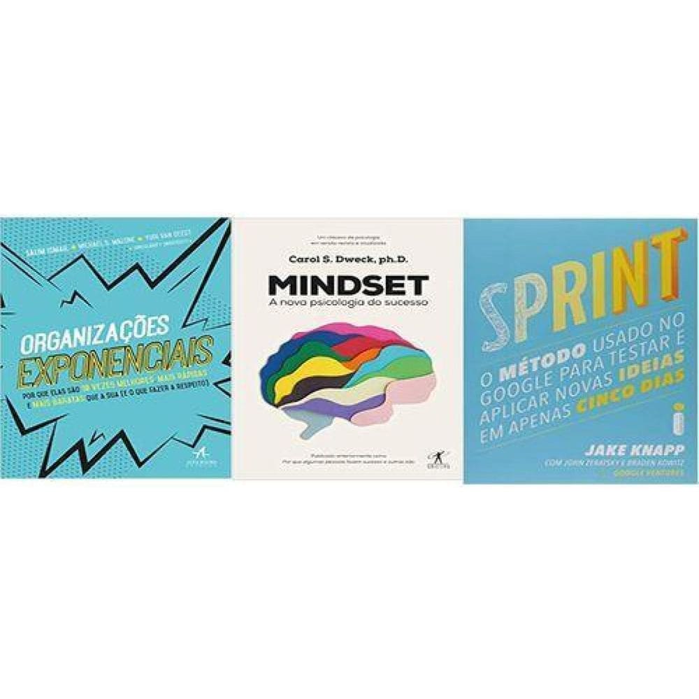 Kit 3 Livros Organizações Exponenciais + Sprint + Mindset