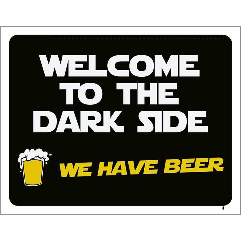 Kit 3 Placas Decorativa - Welcome To Dark Side We Have Beer