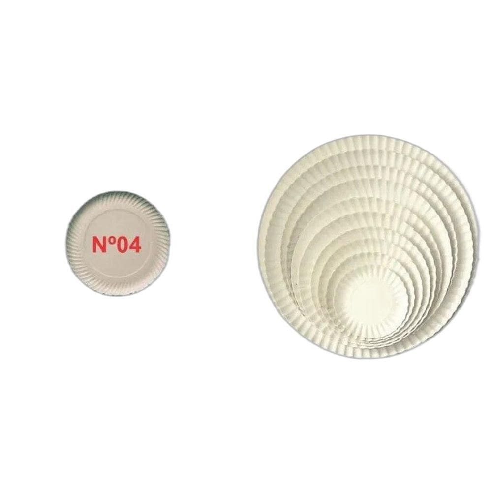 Prato Papelão Natural Redondo Nº04  21Cm  C/100