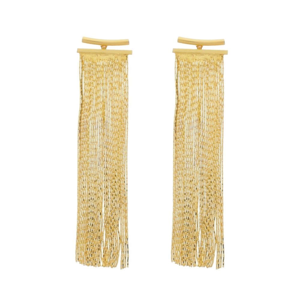 Brinco Dourado De Franja