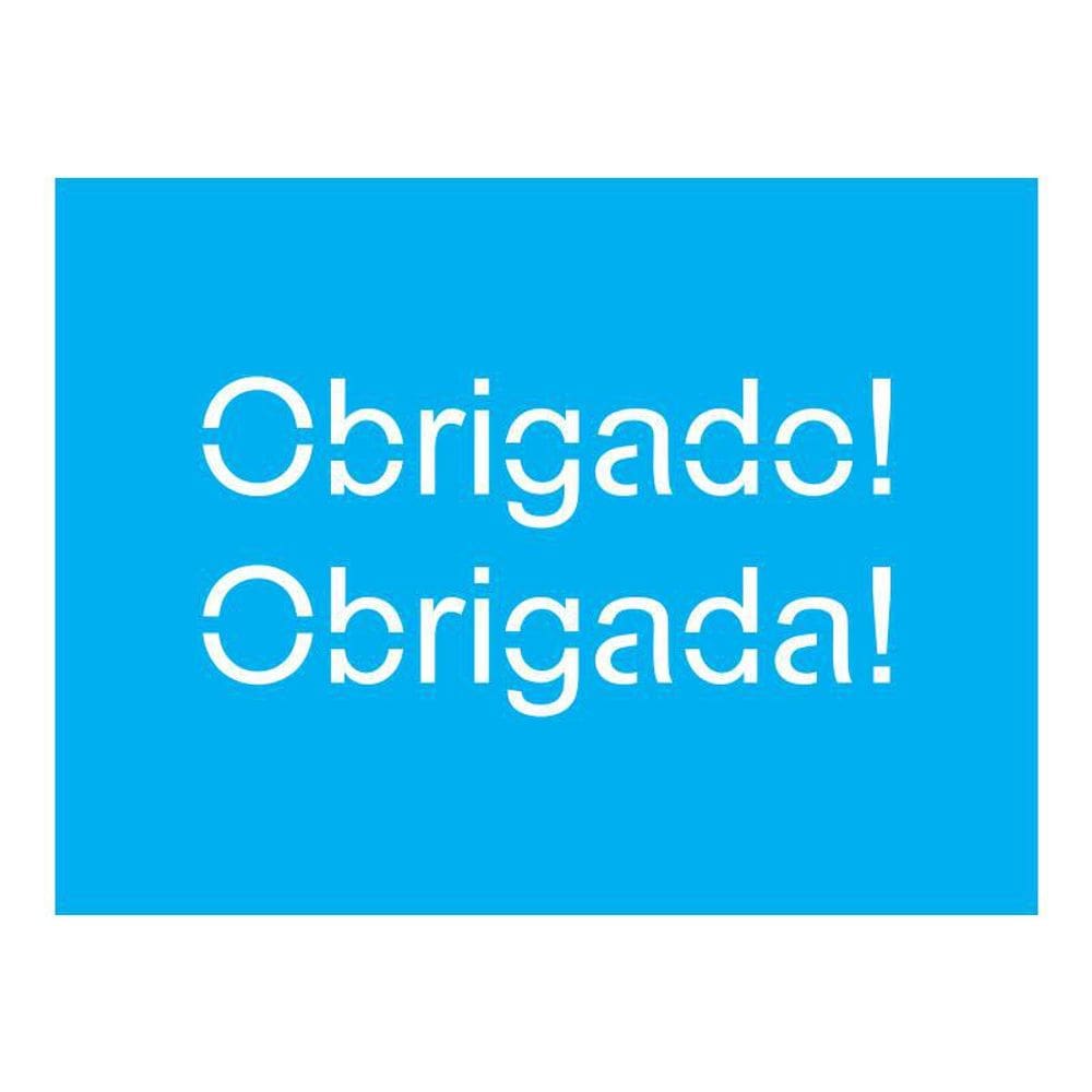 Stencil Tamako Obrigado Obrigada - 15X20Cm - Ref A3178