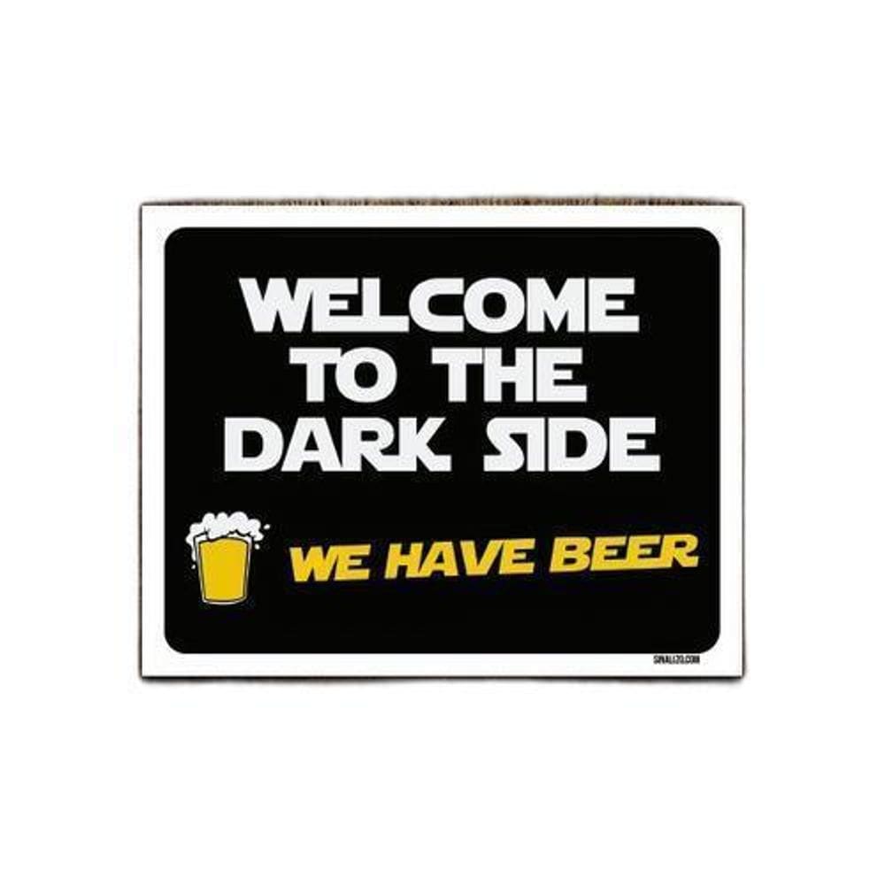 Kit 5 Placas Decorativa - Welcome To Dark Side We Have Beer