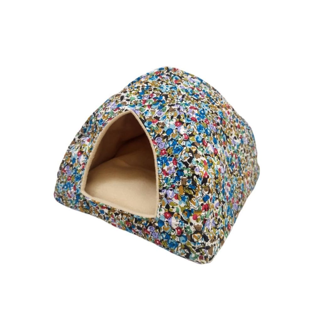 Toquinha Azul Com Flores Grafite Porquinho Da India Hamster