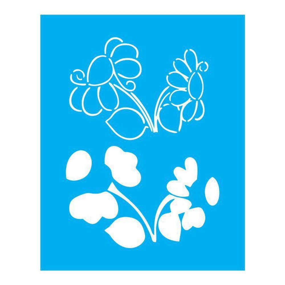 Stencil Tamako Flores - 20X25Cm - Ref B400