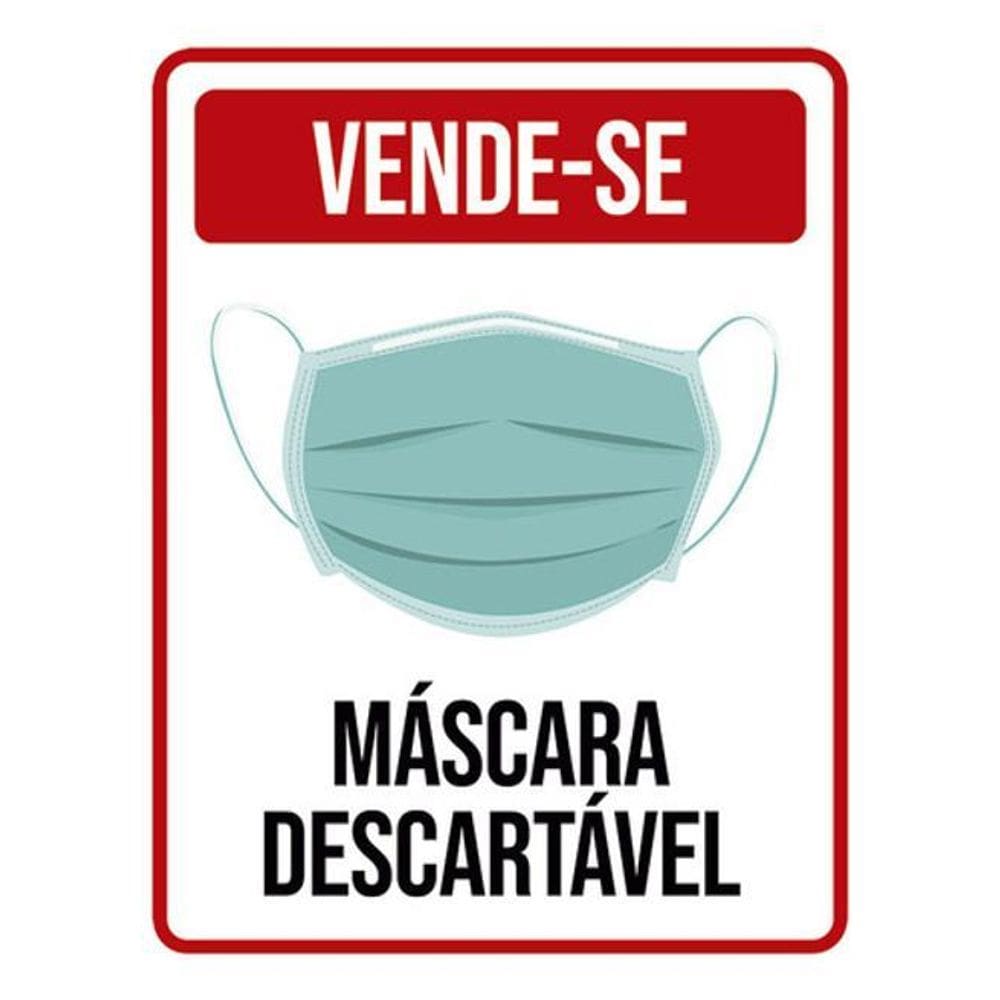 Kit 10 Placas Vende-Se Máscara Descartável 36X46